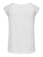 ONLY Dámské triko ONLPETRA Slim Fit 15315803 White (Velikost L)