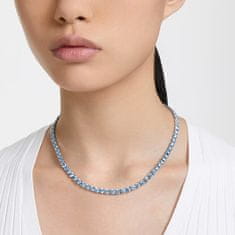 Swarovski Oslnivý náhrdelník s modrými zirkony Matrix Tennis 5661187