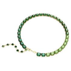 Swarovski Výrazný náhrdelník se zelenými krystaly Millenia 5671257