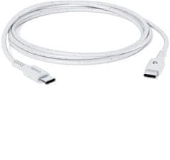 Resolve nabíjecí a datový kabel USB-C, opletený, 60W, 1.2m, bílá