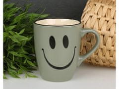 sarcia.eu Zelený keramický hrnek s úsměvem, 330 ml 