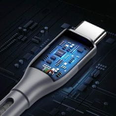 OEM Datový kabel Duzzona (A2) - USB-C to Type-C Super Fast Charging 65W, 480Mbps, 1m - šedý