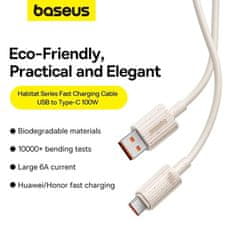 BASEUS Datový kabel Baseus (P10360203421-00) - USB to USB-C, Super Fast Charge, 100W, 480Mbps, 1m - růžový