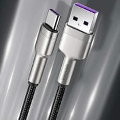 BASEUS Datový kabel Baseus Cafule USB to USB-C Baseus Cafule, 66W 6A, 0,25m černý