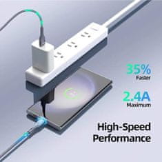 OEM Datový kabel Duzzona (A8) - USB to Type-C Fast Charging 2.4A, 12W, 480Mbps, 1m - šedý