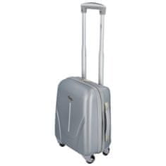 RGL Malý příruční cestovní plastový kufr Sonrado, stříbrná