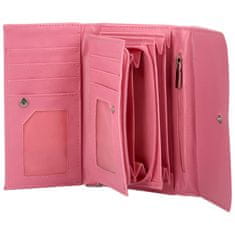 DIANA & CO Elegantní dámská koženková peněženka Žofie, výrazná růžová