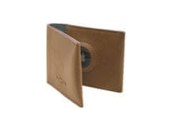 FIXED Kožená peněženka Wallet for AirTag z pravé hovězí kůže, hnědá