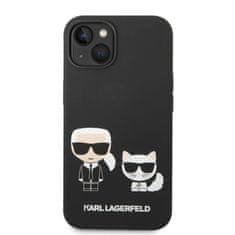 Karl Lagerfeld & Choupette silikonový kryt na iPhone 14 Plus, černý