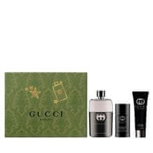 Gucci Gucci - Guilty pour Homme Dárková sada EDT 90 ml, deostick 75 ml a sprchový gel 50 ml 90ml 