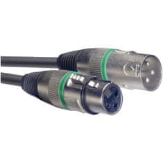 Stagg SMC6 GR, mikrofonní kabel XLR/XLR, 6m, zelené kroužky
