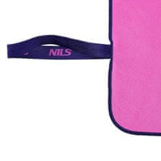 NILS ručník z mikrovlákna NCR13 růžový / tmavě modrý