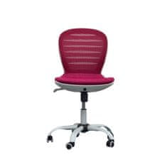 Dalenor Dětská židle Flexy, textil, bílá podnož , červená