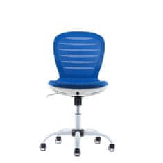 Dalenor Dětská židle Flexy, textil, bílá podnož , modrá