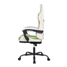 Dalenor Herní židle Game, syntetická kůže, bílá / zelená