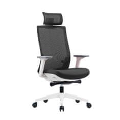 Dalenor Ergonomická kancelářská židle Meteor White, síťovina, šedá