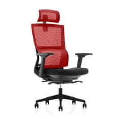 Dalenor Ergonomická kancelářská židle Grove Black, síťovina, červená