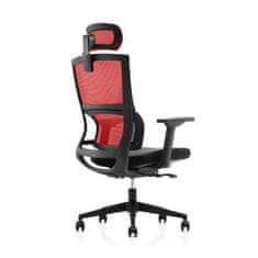 Dalenor Ergonomická kancelářská židle Grove Black, síťovina, červená