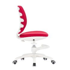 Dalenor Dětská židle Candy, textil, bílá podnož, červená