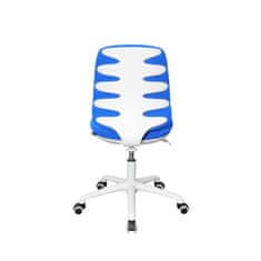 Dalenor Dětská židle Lucky, textil, bílá podnož / modrá