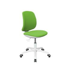 Dalenor Dětská židle Lucky, textil, bílá podnož / zelená