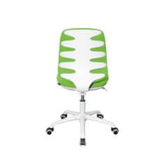 Dalenor Dětská židle Lucky, textil, bílá podnož / zelená