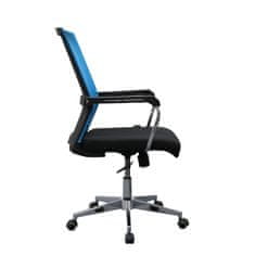 Dalenor Kancelářká židle Roma, textil, černá / modrá