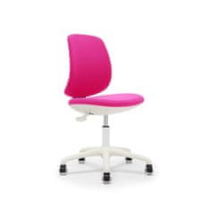 Dalenor Dětská židle Flexy, textil, bílá podnož , růžová