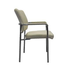 Dalenor Konferenční židle Glos (SET 4 ks), syntetická kůže, béžová