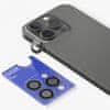 Blueo Sapphire Crystal Stainless Steel Camera Lens Protector, black - iPhone 15 Pro