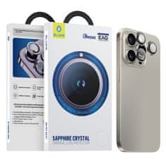 BLUEO Blueo Sapphire Crystal Stainless Steel Camera Lens Protector, grey - iPhone 15 Pro