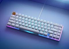 Glorious PC Gaming Drátová mechanická klávesnice GMMK 2, bílá, kompaktní - lineární spínače Glorious Fox