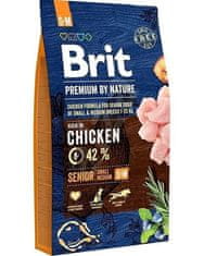 Brit Brit Premium by Nature dog Senior S+ M 8 kg krmivo pro psy