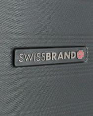 Swissbrand palubní skořepinový kufr Cardiff ve stříbrné