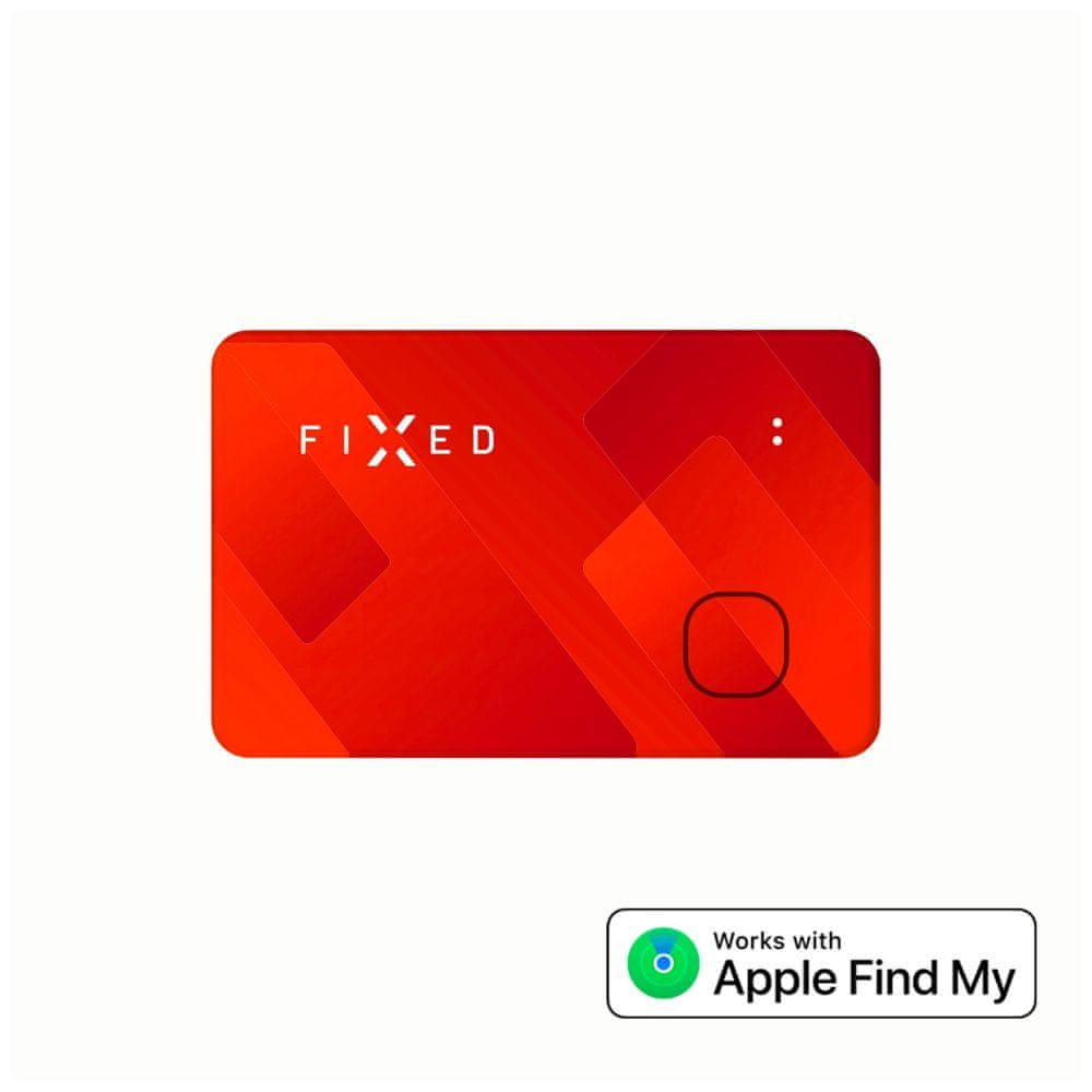 FIXED Smart tracker Tag Card s podporou Find My, bezdrátové nabíjení, oranžový