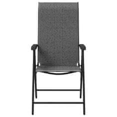 Petromila Skládací zahradní židle 4 ks šedé polyratan