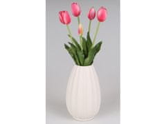 sarcia.eu Silikonové tulipány, růžové, živé, kytice 5 ks 
