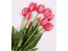 sarcia.eu Silikonové tulipány, růžové, živé, kytice 5 ks 