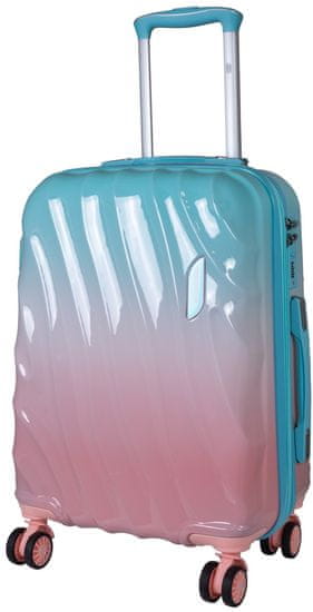 MONOPOL Příruční kufr 55cm Marbella Blue/Pink