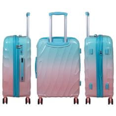 MONOPOL Příruční kufr 55cm Marbella Blue/Pink