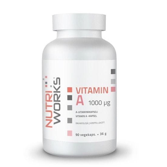 NutriWorks Vitamin A 1000µg 90 kapslí