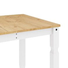 Vidaxl Jídelní stůl Corona bílý 160 x 80 x 75 cm masivní borové dřevo