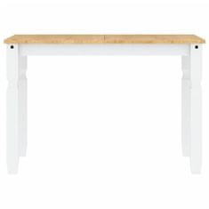 Vidaxl Jídelní stůl Corona bílý 112 x 60 x 75 cm masivní borové dřevo