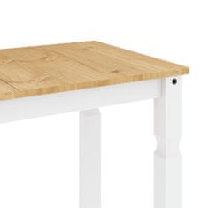 Vidaxl Jídelní stůl Corona bílý 112 x 60 x 75 cm masivní borové dřevo