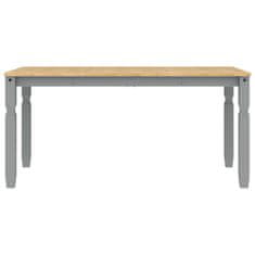 Vidaxl Jídelní stůl Corona šedý 160 x 80 x 75 cm masivní borové dřevo