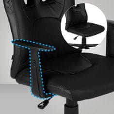 BHM Germany Dětská kancelářská židle Fun, syntetická kůže, černá / černá