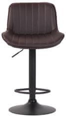 BHM Germany Barová židle Lentini, syntetická kůže, černá / hnědá