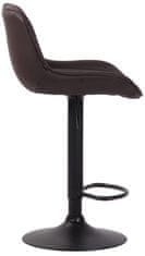 BHM Germany Barová židle Lentini, syntetická kůže, černá / hnědá
