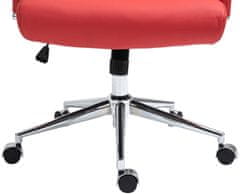 BHM Germany Kancelářská židle Kolumbus, pravá kůže, červená