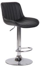 BHM Germany Barová židle Lentini, syntetická kůže, chrom / černá